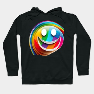 Colorful Smiling Faces of Happiness Hoodie